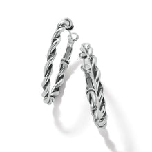 Load image into Gallery viewer, Brighton Interlok Twist Oval Leverback Hoop Earrings
