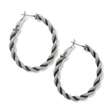 Load image into Gallery viewer, Brighton Interlok Twist Oval Leverback Hoop Earrings
