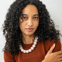Load image into Gallery viewer, Iris Large Bead Necklace -Milky White
