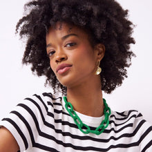 Load image into Gallery viewer, Jenna Beaded Chain Link Necklace -Green

