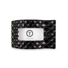 Load image into Gallery viewer, Teleties Flat Rectangle Clips -Jet Black Quilted
