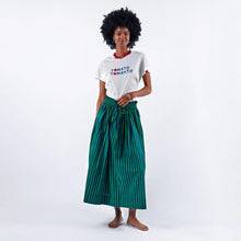 Load image into Gallery viewer, Keaton Stripe Skirt -Navy &amp; Kelly Green
