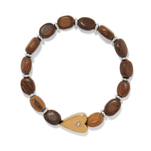 Load image into Gallery viewer, Brighton Love Messages B Love Wood Stretch Bracelet
