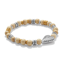 Load image into Gallery viewer, Brighton Love Messages I Am Grateful Stretch Bracelet
