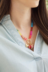 Lucy Gemstone Charm Necklace Base