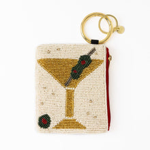 Load image into Gallery viewer, Mary Martini And Olive Beaded Coin Purse
