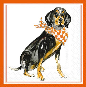 Cocktail Napkins -Orange Coonhound