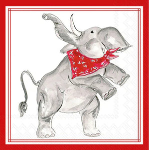 Cocktail Napkins -Red Elephant