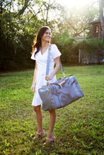 Load image into Gallery viewer, Jon Hart Medium Square Duffel -Berry
