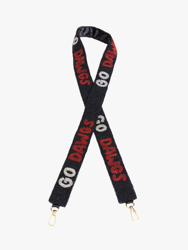 Beaded Guitar Strap -UGA Black