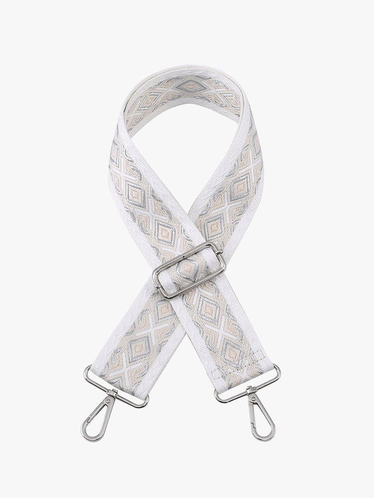 Diamond Guitar Strap -Grey/White