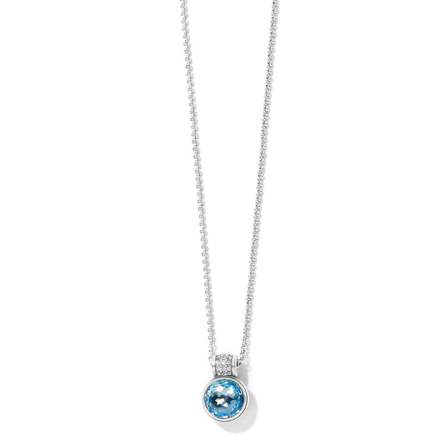Brighton Meridian Aurora Crystal Petite Necklace -Aquamarine