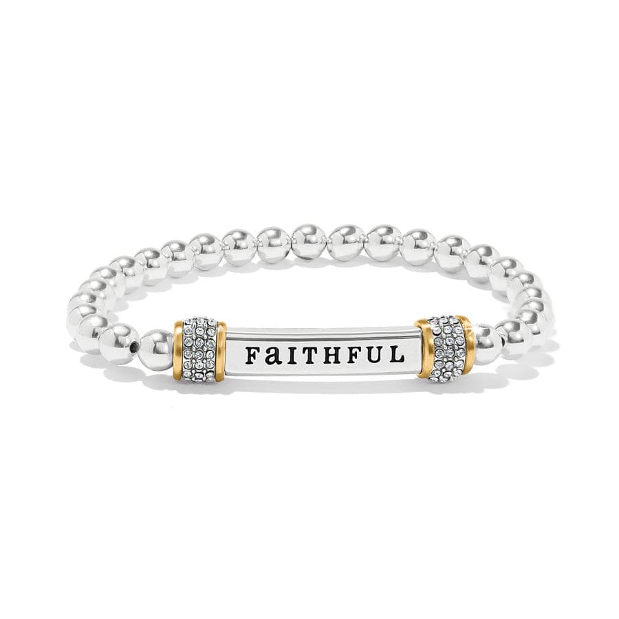 Brighton Faithful Two Tone Stretch Bracelet