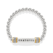 Load image into Gallery viewer, Brighton Grateful Two Tone Stretch Bracelet
