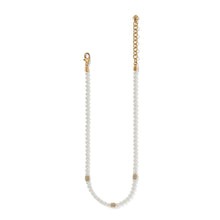 Load image into Gallery viewer, Brighton Meridian Petite Pearl Station Necklace -Gold
