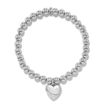 Load image into Gallery viewer, Brighton Meridian Petite Wave Heart Stretch Bracelet -Silver
