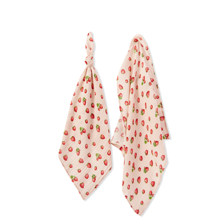 MilkBarn Burp Cloths -Strawberry