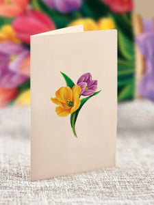 Flower Bouquet Card -Festive Tulips