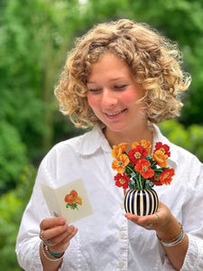 Flower Bouquet Card -French Poppies