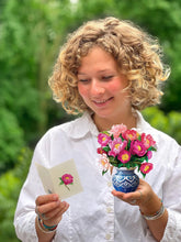 Load image into Gallery viewer, Flower Bouquet Card -Peony Paradise
