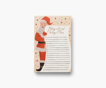 Load image into Gallery viewer, Rifle Paper Santa&#39;s List Notepad

