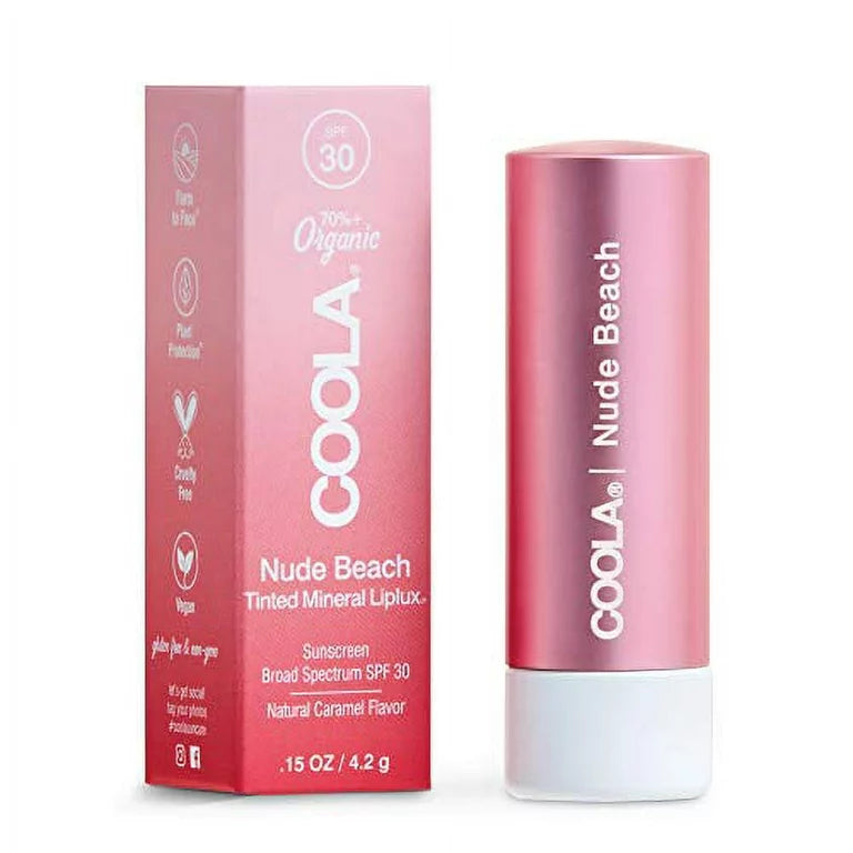 Coola Mineral Tinted Liplux Lip Balm SPF30 -Nude Beach