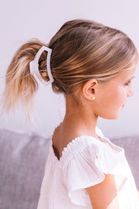 Teleties Open Hair Clips -Coconut White