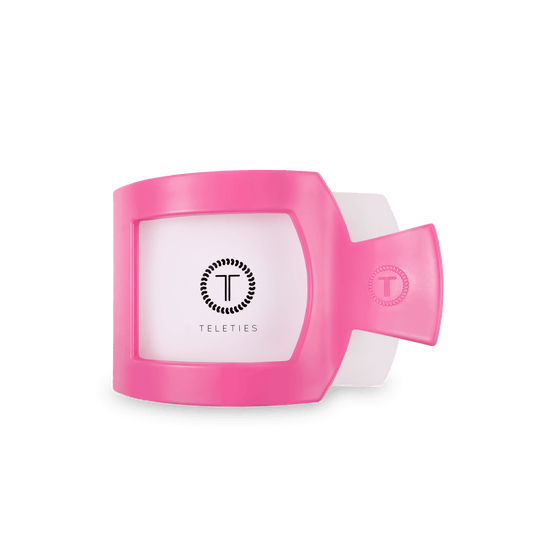 Teleties Flat Square Clips -Paradise Pink