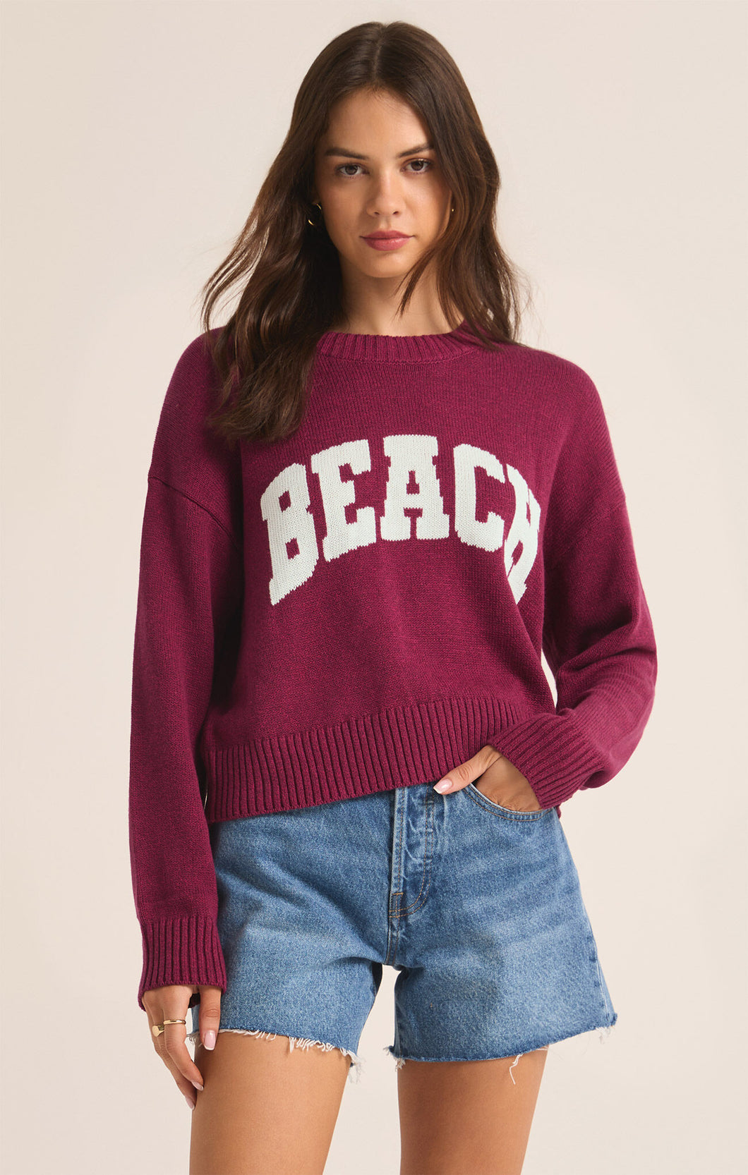 Z Supply Sunset Beach Sweater -Cactus Flower