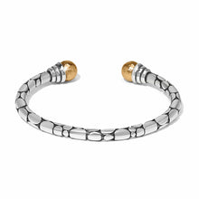 Load image into Gallery viewer, Brighton Pebble Link Two Tone Open Flex Cuff Bracelet
