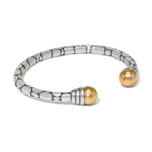 Load image into Gallery viewer, Brighton Pebble Link Two Tone Open Flex Cuff Bracelet
