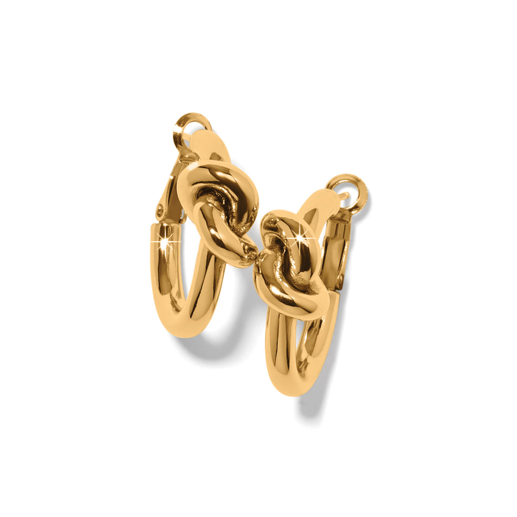 Brighton Interlok Single Knot Hoop Earrings -Gold