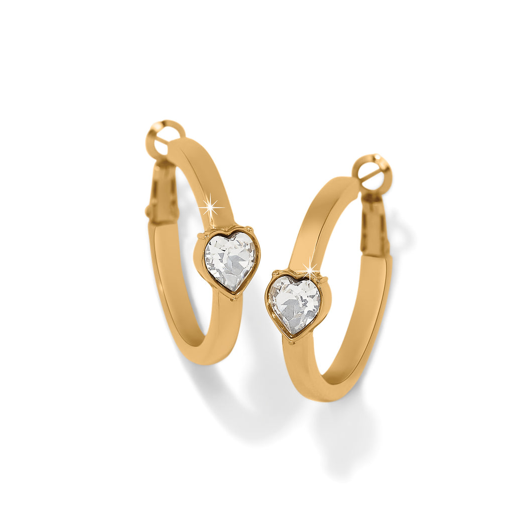 Brighton Mystery Of Love Heart Hoop Earrings