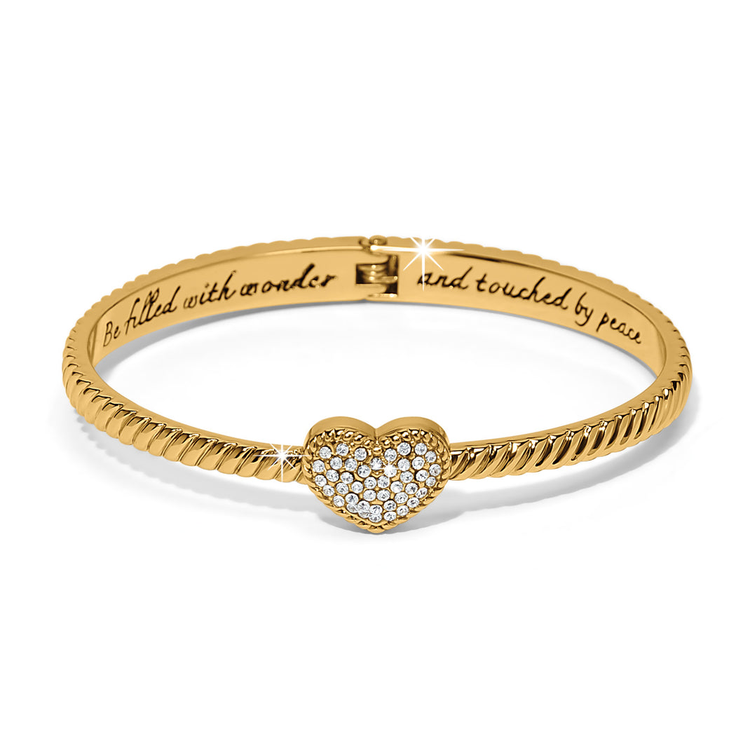 Brighton Celestia Heart Hinged Bangle -Gold