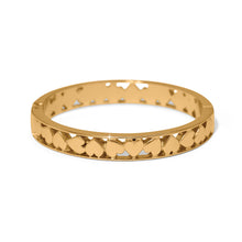 Load image into Gallery viewer, Brighton Mystery Of Love Heart Hinged Bangle -Gold
