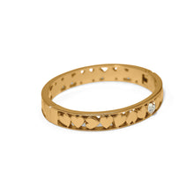 Load image into Gallery viewer, Brighton Mystery Of Love Heart Hinged Bangle -Gold
