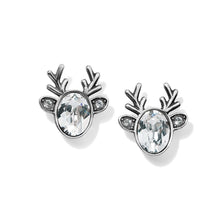 Load image into Gallery viewer, Brighton Reindeer Glitz Mini Post Earrings -Silver

