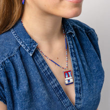 Load image into Gallery viewer, Robin Beaded Necklace With Embroidered Sardine
