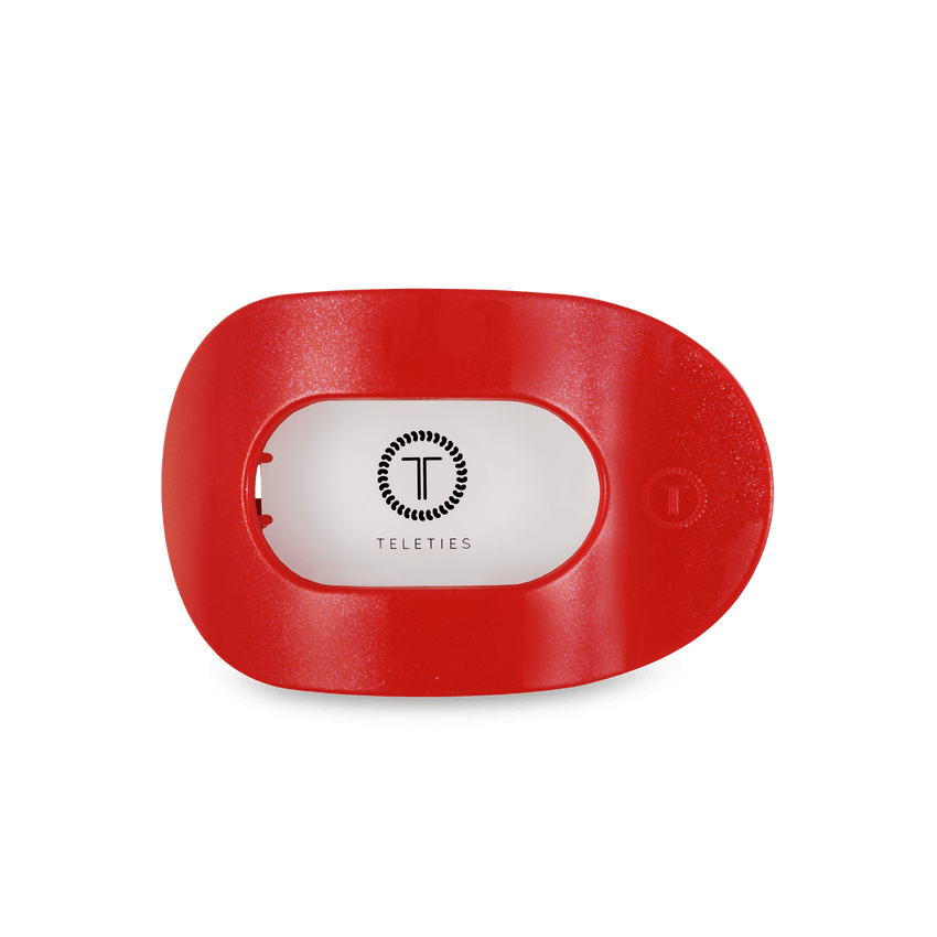 Teleties Flat Round Clips -Rockin' Red