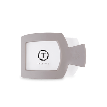 Teleties Flat Square Clips -Silver Flames