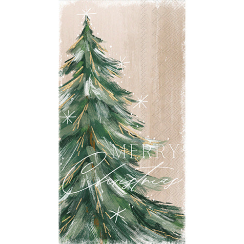 Christmas Guest Towels -Gilded Painterly Tree