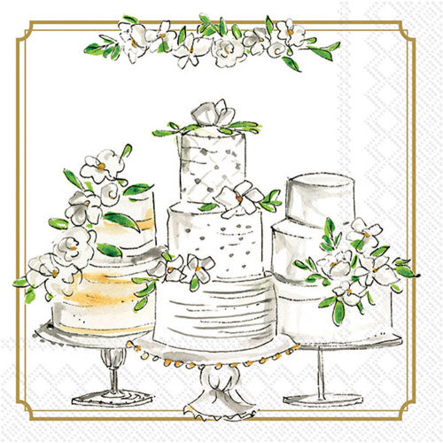 Cocktail Napkins -Wedding Cakes