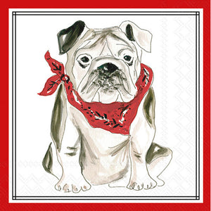 Cocktail Napkins -Red Bulldog