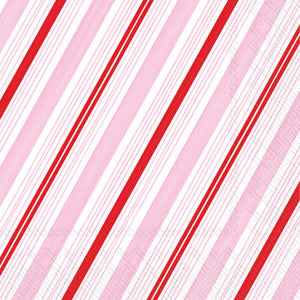 Cocktail Napkins -Peppermint Stripe