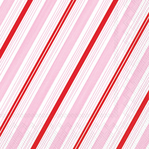 Cocktail Napkins -Peppermint Stripe