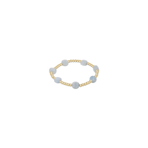 enewton Admire Gold Bead Bracelet -Aquamarine
