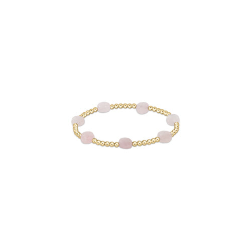 enewton Admire Gold Bead Bracelet -Pink Opal