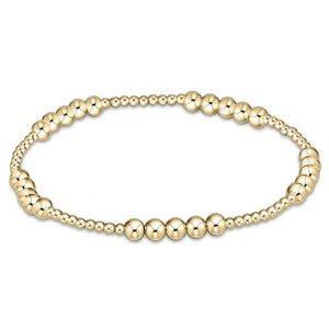 enewton Classic Beaded Blissful Bracelet -Gold -2mm 4mm