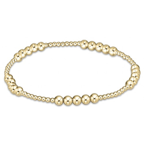 enewton Classic Beaded Blissful Bracelet -Gold -2mm 4mm