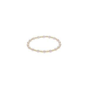 enewton Classic Sincerity Gold Bead Bracelet -4mm -Pearl